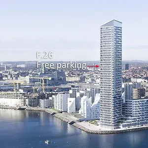 26-etage Med Utrolig Havudsigt , Århus Danmark